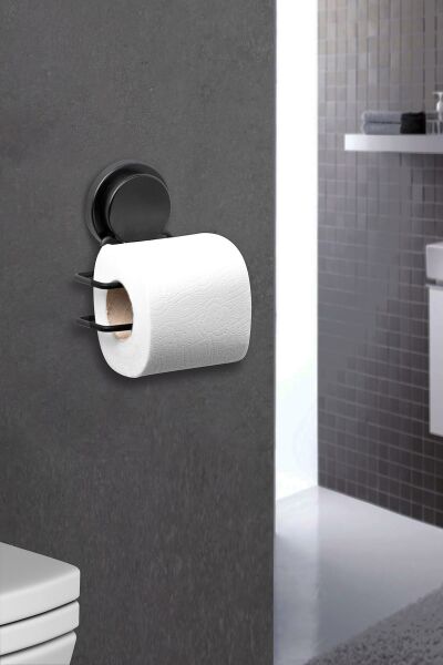 Okyanus Home Siyah Magic Fix Banyo Düzenleyici 3'lü Set-  İkili Askı - WC Kağıtlık - Saç Kurutmalık Askısı