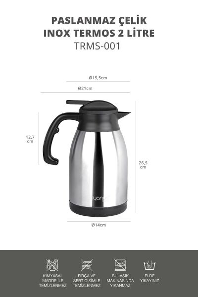Okyanus Home 2 Litre Paslanmaz Çelik Inox Termos