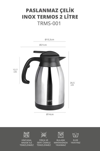 Okyanus Home 2 Litre Paslanmaz Çelik Inox Termos
