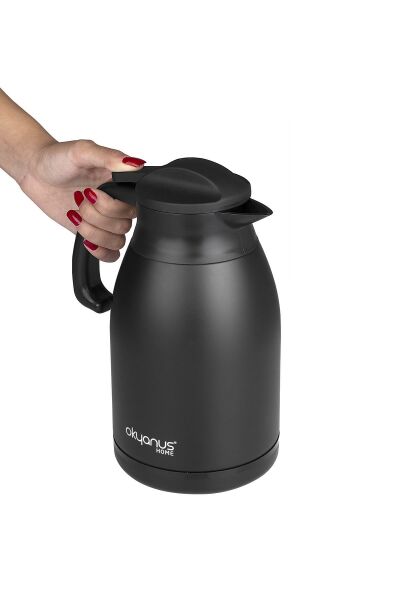Okyanus Home 2 Litre Paslanmaz Çelik Siyah Termos