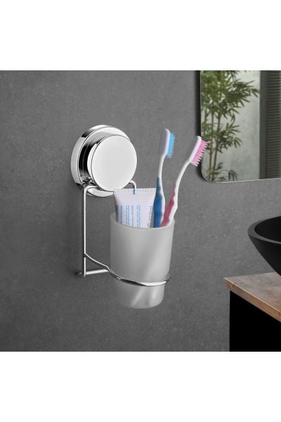 Okyanus Home Magic Fix Sihirli Yapışkan Krom Diş Fırçalık