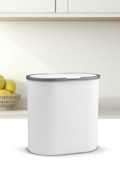 Okyanus Home Nisa Askılı Çöp Kovası Beyaz 7 Lt