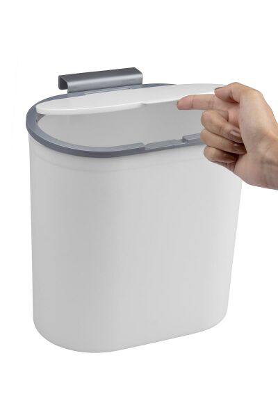 Okyanus Home Nisa Askılı Çöp Kovası Beyaz 7 Lt