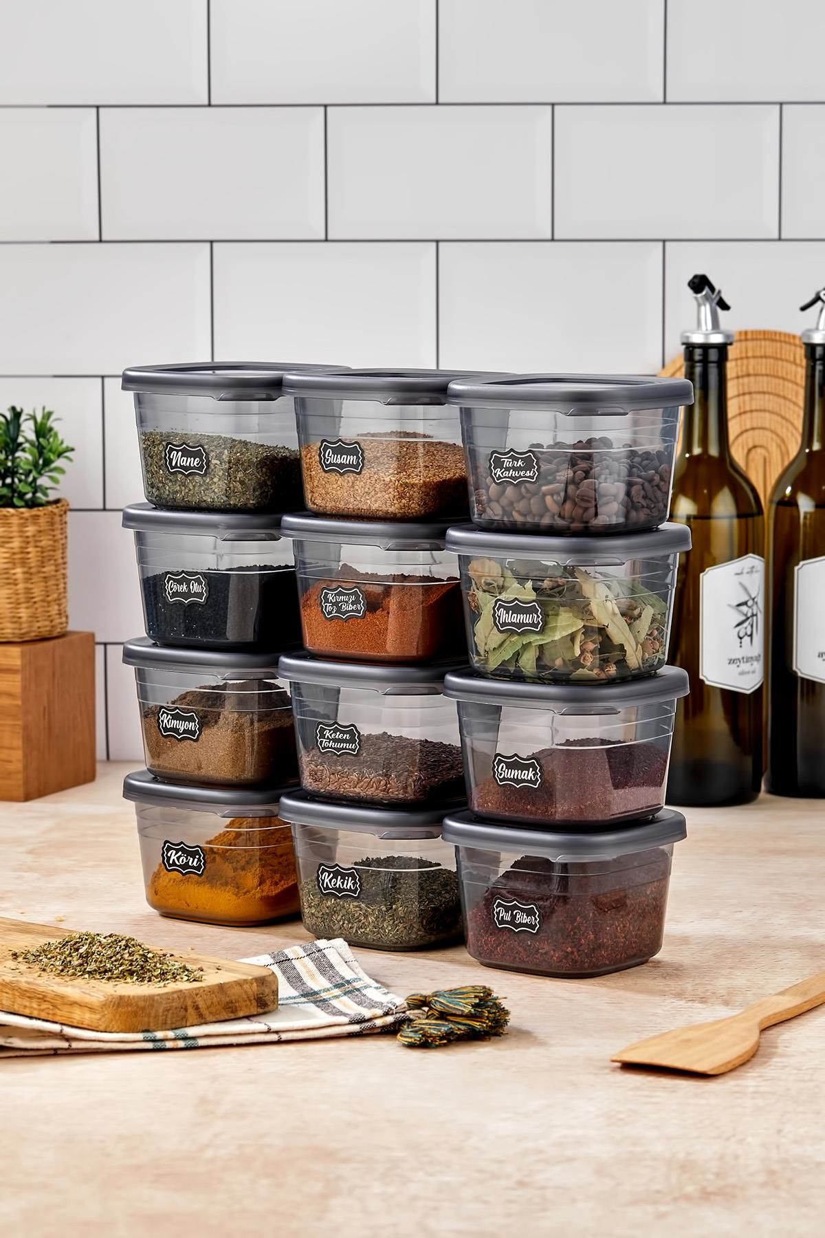 Okyanus Home 12 Adet Etiketli Saklama Kabı 0.55ml