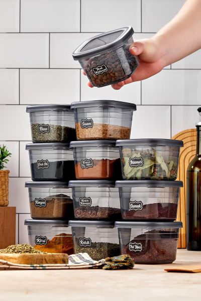 Okyanus Home 12 Adet Etiketli Saklama Kabı 0.55ml