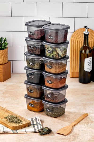 Okyanus Home 12 Adet Etiketli Saklama Kabı 0.55ml