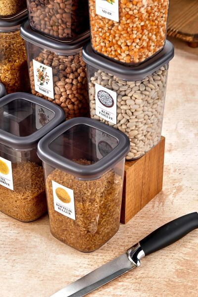 Okyanus Home 12 Adet Etiketli Saklama Kabı 1200 ml