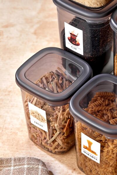 Okyanus Home 12 Adet Etiketli Saklama Kabı 1200 ml