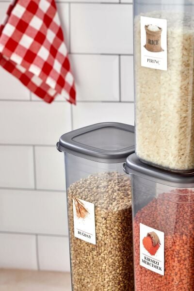 Okyanus Home 12 Adet Etiketli Saklama Kabı 1750 ml