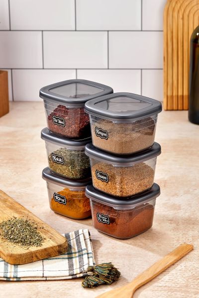 Okyanus Home 6 Adet Etiketli Saklama Kabı 0.55ml