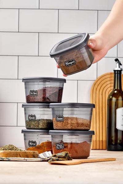 Okyanus Home 6 Adet Etiketli Saklama Kabı 0.55ml