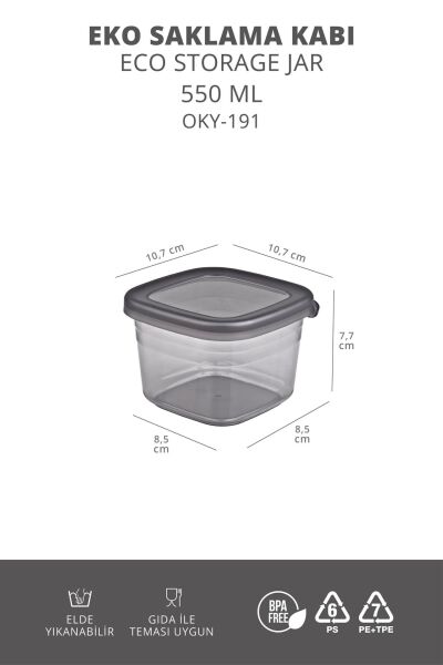 Okyanus Home 6 Adet Etiketli Saklama Kabı 0.55ml