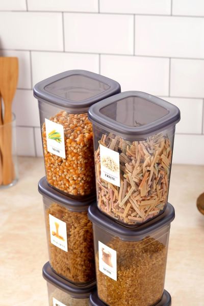 Okyanus Home 6 Adet Etiketli Saklama Kabı 1200 ml