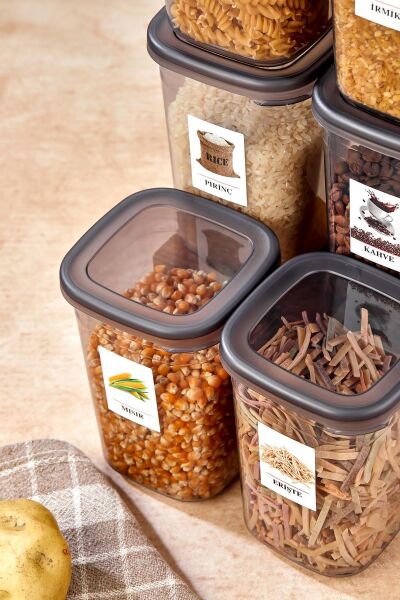 Okyanus Home 6 Adet Etiketli Saklama Kabı 1200 ml