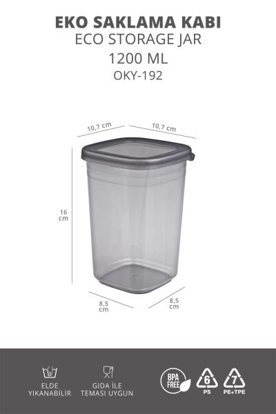Okyanus Home 6 Adet Etiketli Saklama Kabı 1200 ml