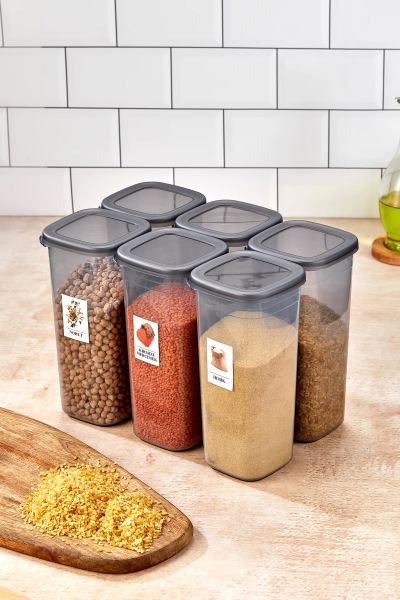 Okyanus Home 6 Adet Etiketli Saklama Kabı 1750 ml