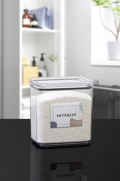 Okyanus Home Deterjan Vakumlu Dikdörtgen 2.1 lt Saklama Kabı