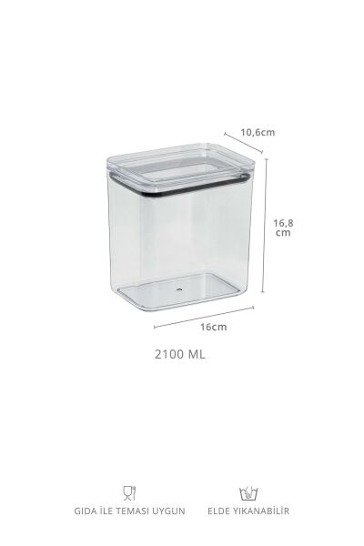 Okyanus Home Deterjan Vakumlu Dikdörtgen 2.1 lt Saklama Kabı