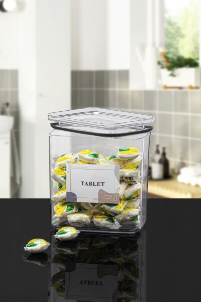 Okyanus Home Tablet Vakumlu Dikdörtgen 2.1 lt Saklama Kabı