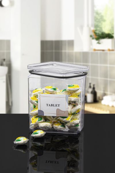 Okyanus Home Tablet Vakumlu Dikdörtgen 2.1 lt Saklama Kabı