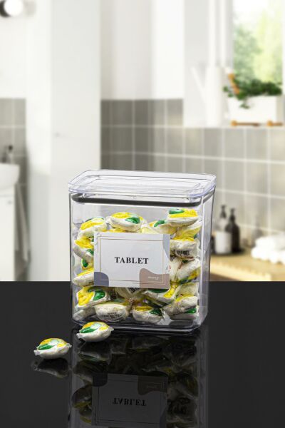 Okyanus Home Tablet Vakumlu Dikdörtgen 2.1 lt Saklama Kabı