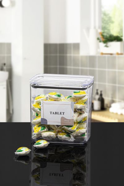 Okyanus Home Tablet Vakumlu Dikdörtgen 2.1 lt Saklama Kabı