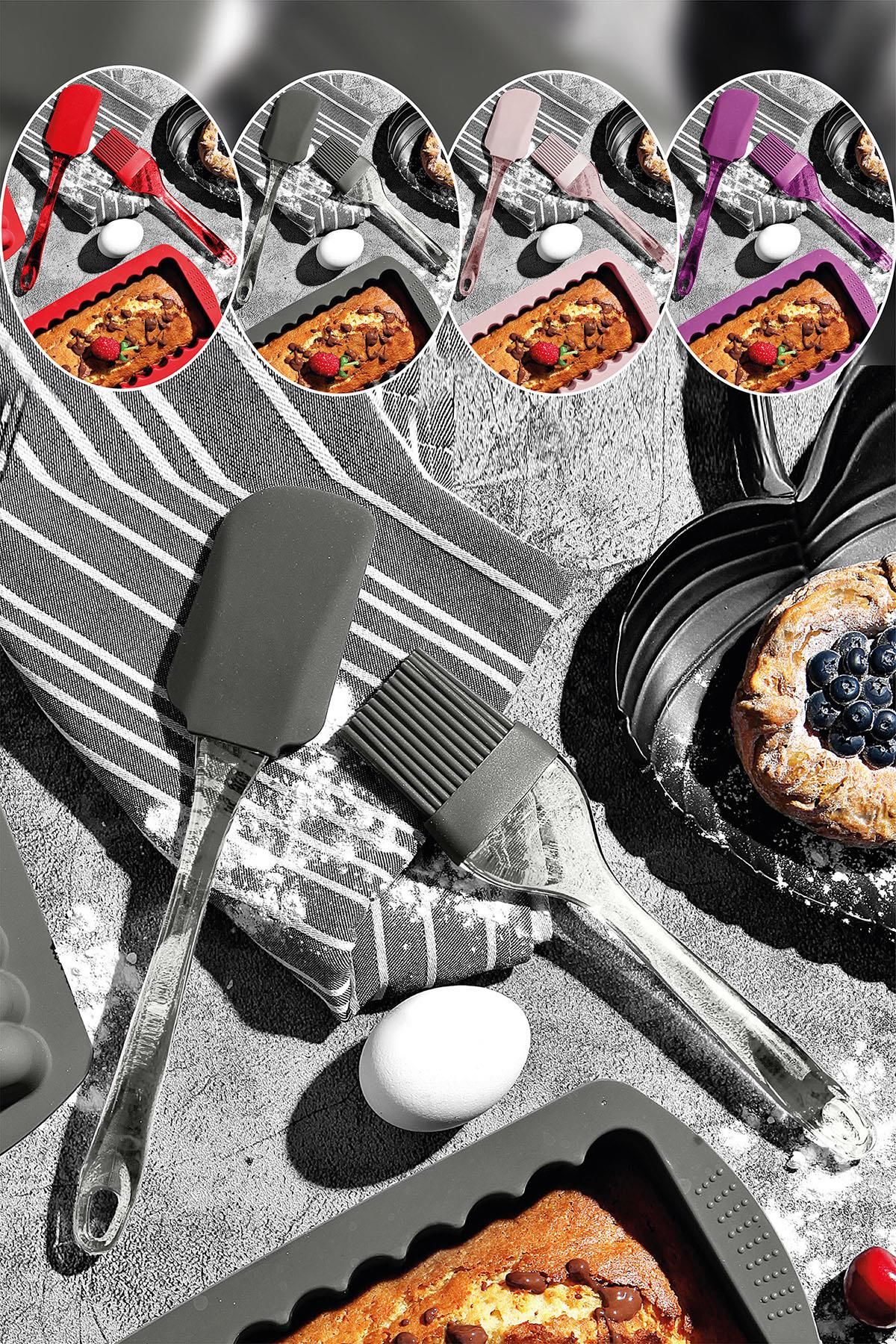 Okyanus Home Silikon Spatula ve Silikon Fırça 2'li Set