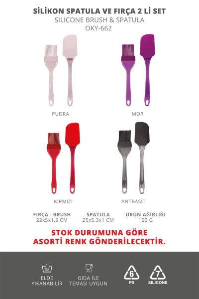 Okyanus Home Silikon Spatula ve Silikon Fırça 2'li Set