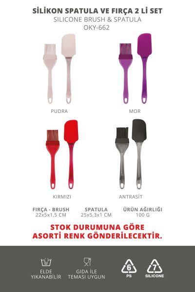 Okyanus Home Silikon Spatula ve Silikon Fırça 2'li Set