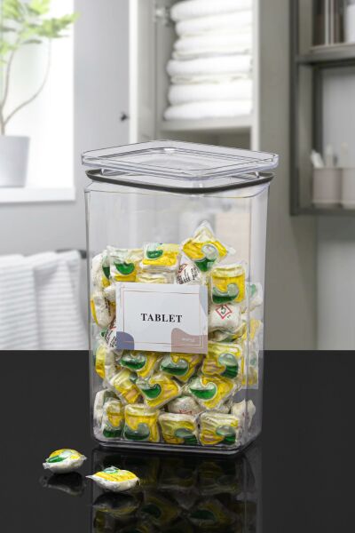 Okyanus Home Tablet Vakumlu Dikdörtgen 3.1 lt Saklama Kabı