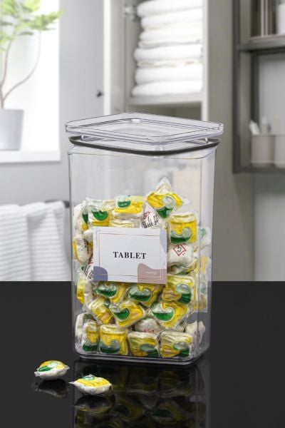 Okyanus Home Tablet Vakumlu Dikdörtgen 3.1 lt Saklama Kabı