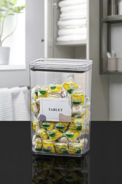 Okyanus Home Tablet Vakumlu Dikdörtgen 3.1 lt Saklama Kabı