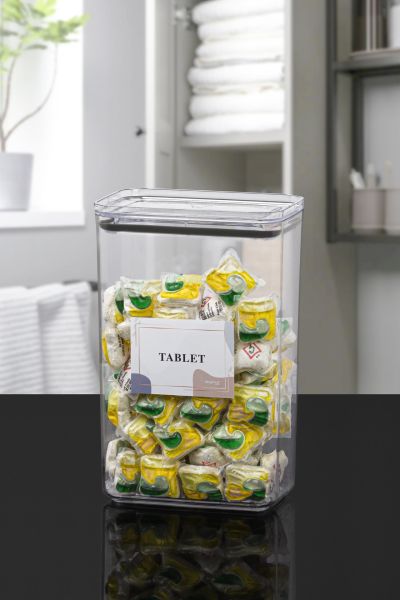 Okyanus Home Tablet Vakumlu Dikdörtgen 3.1 lt Saklama Kabı