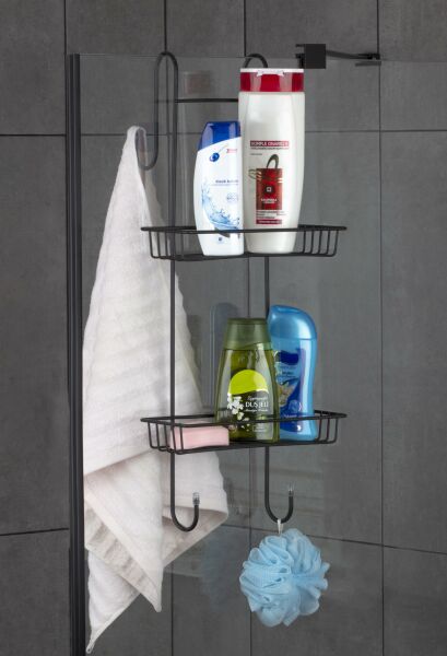 Okyanus Home Siyah Duşakabin Şampuanlık