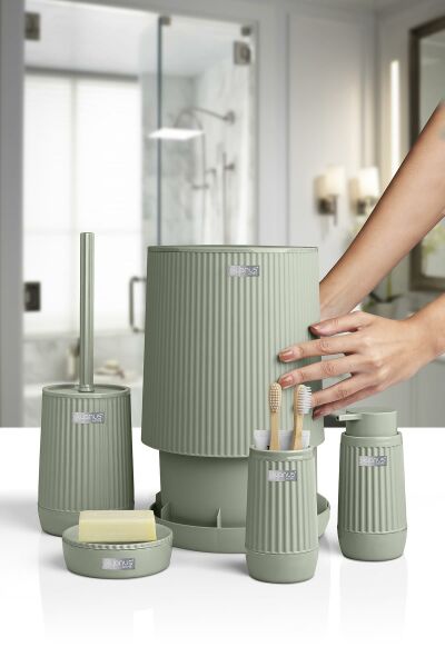 Okyanus Home Nida Yeşil 5'li Banyo Seti