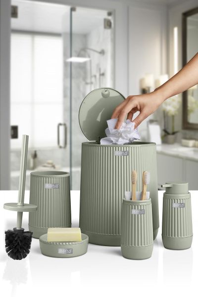 Okyanus Home Nida Yeşil 5'li Banyo Seti