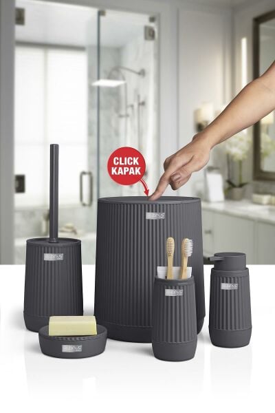 Okyanus Home Nida Antrasit 5'li Banyo Seti