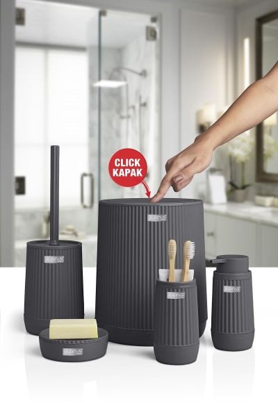 Okyanus Home Nida Antrasit 5'li Banyo Seti
