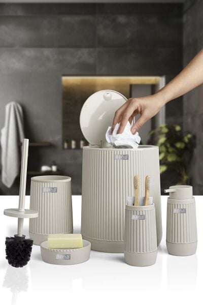 Okyanus Home Nida Bej 5'li Banyo Seti