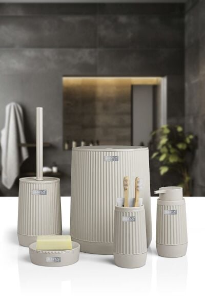 Okyanus Home Nida Bej 5'li Banyo Seti