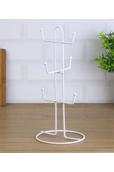 Okyanus Home Beyaz Kupa ve Fincan Askılığı