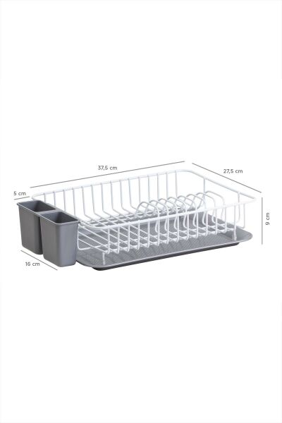 Okyanus Home Beyaz Tek Katlı Modern Tabaklık - Bulaşıklık