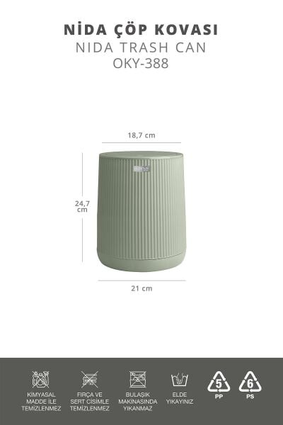 Okyanus Home Nida Yeşil Çöp Kovası