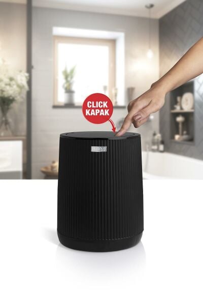 Okyanus Home Nida Siyah Çöp Kovası