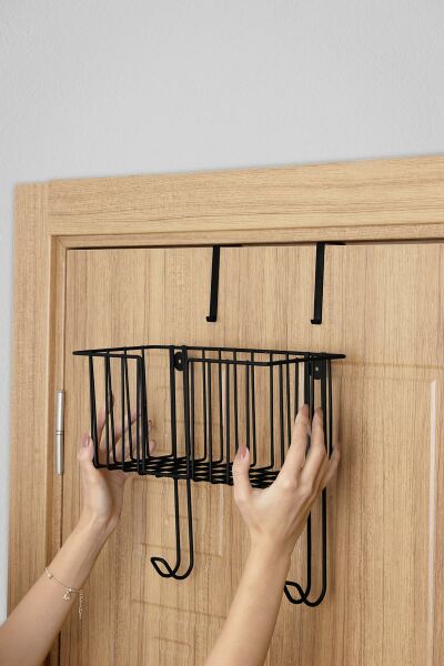 Okyanus Home Multi Fonksiyonel Siyah Ütü Masa Askısı İster As / İster Vidala