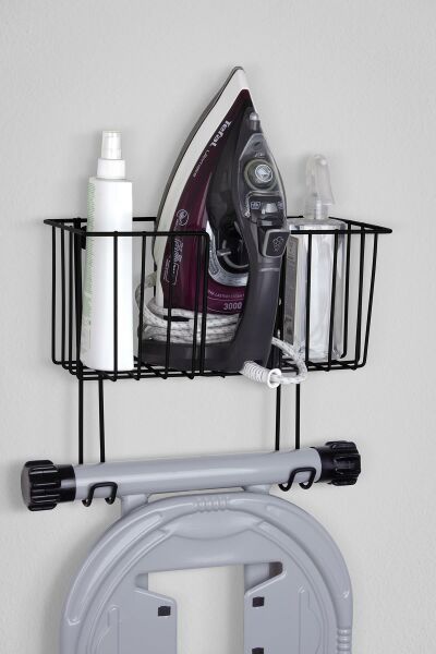 Okyanus Home Multi Fonksiyonel Siyah Ütü Masa Askısı İster As / İster Vidala