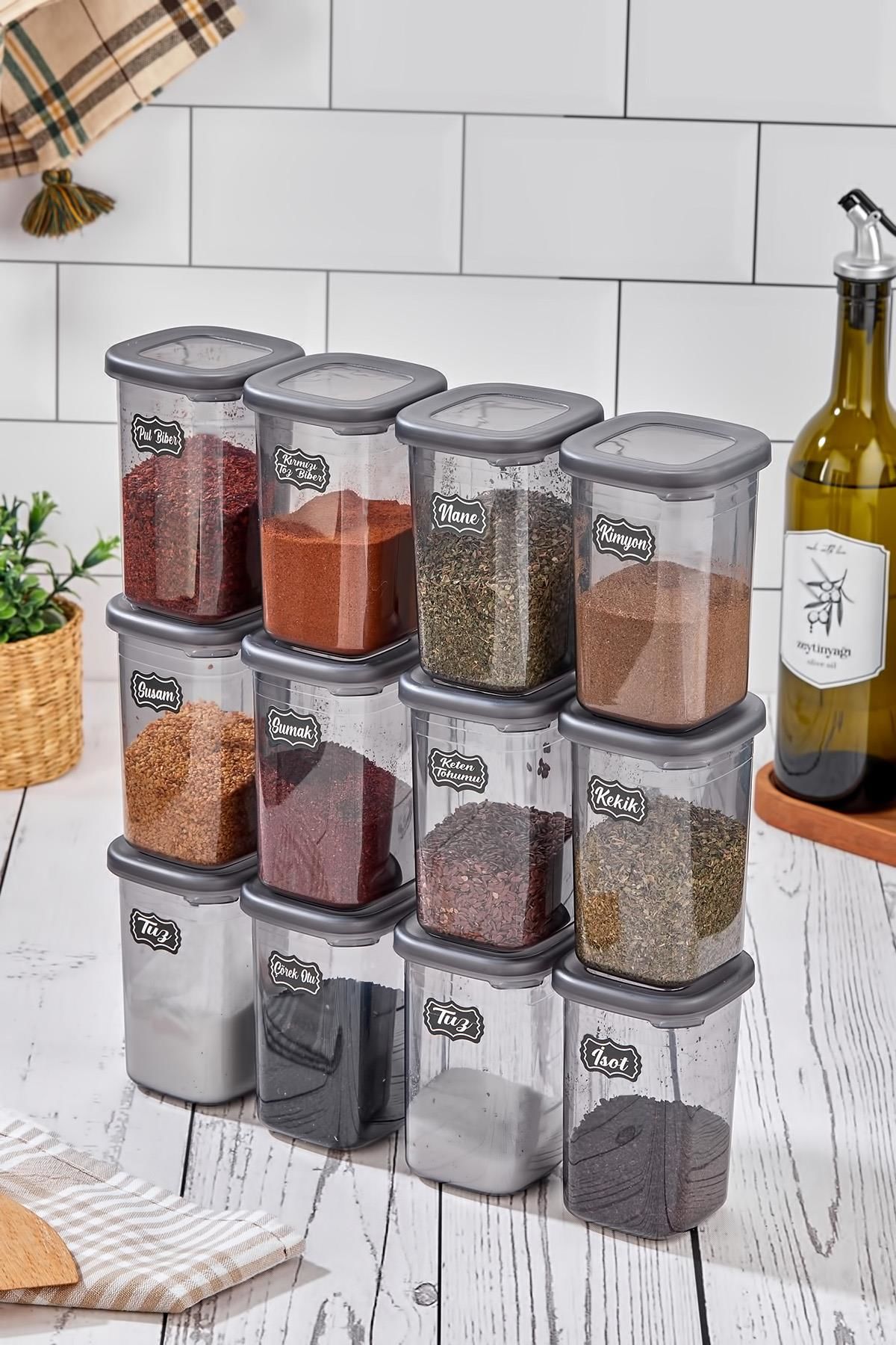 Okyanus Home 12 Adet Etiketli Baharatlık Seti 450 ml