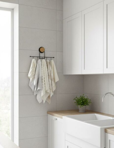 Okyanus Home Ahşap Desenli Magic Fix Sihirli Yapışkan Siyah 5'li Askı