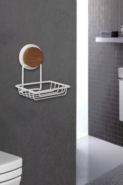 Okyanus Home Ahşap Desenli Magic Fix Sihirli Yapışkan Beyaz Kuru Sabunluk
