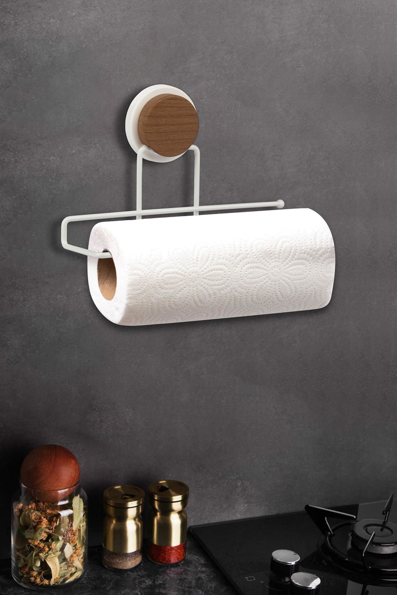 Okyanus Home Ahşap Desenli Magic Fix Sihirli Yapışkan Beyaz Kağıt Havluluk